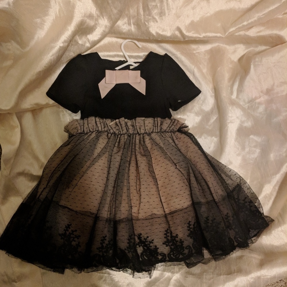 black and blush dress